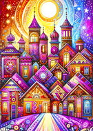 ENJOY Puzzle Purple City 1000 pieces - Jigsaw Puzzle