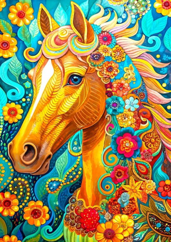ENJOY Puzzle Flowering mane 1000 pieces - Jigsaw Puzzle - Main image