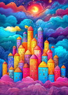 ENJOY Puzzle Fortress in the Clouds 1000 pieces - Jigsaw Puzzle