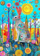 ENJOY Puzzle Whimsical Rabbit Land 1000 pieces - Jigsaw Puzzle