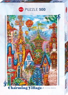 HEYE Puzzle Charming Village: Modrá brána 500 dílků - Jigsaw Puzzle