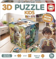 EDUCA 3D Puzzle kostka Zvířátka 54 dílků - 3D Puzzle