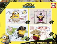 EDUCA Puzzle Mimoni a monstra 4 v 1, 50, 80, 100, 150 dílků - Jigsaw Puzzle