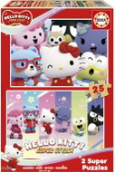EDUCA Dřevěné puzzle Hello Kitty 2 × 25 dílků - Jigsaw Puzzle