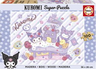 EDUCA Dřevěné puzzle Kuromi 100 dílků - Jigsaw Puzzle