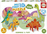 EDUCA Moje první 3D puzzle Dinosauři 5 v 1, 3, 3, 3, 4, 5 dílků - 3D Puzzle