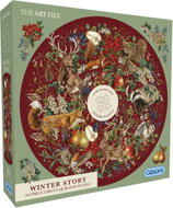 GIBSONS The Art File: A Winter's Tale 500-piece Round Jigsaw Puzzle - Jigsaw Puzzle