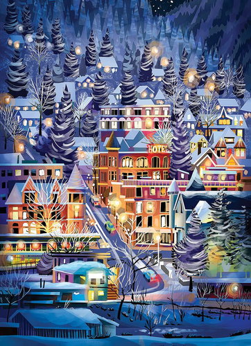 COBBLE HILL Ski Town Puzzle 500 pieces - Jigsaw Puzzle - Main image