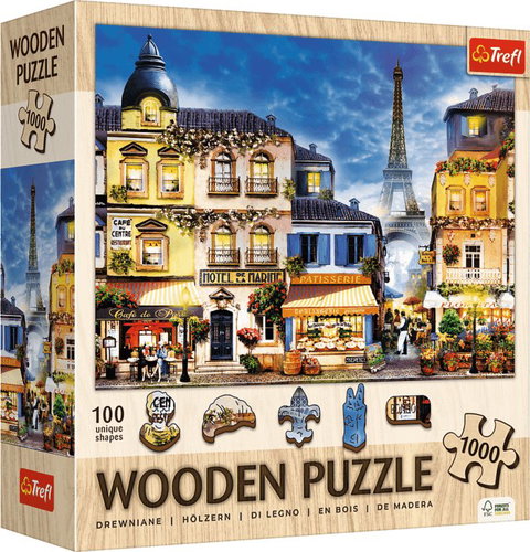 TREFL Wooden puzzle French alley 1000 pieces - Jigsaw Puzzle - Main image