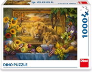 Dino Z obrazu: Lvi 1000 dílků - Jigsaw Puzzle