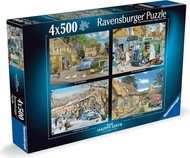 Ravensburger Happy Days č. 9: Život na vesnici 4 × 500 dílků - Jigsaw Puzzle