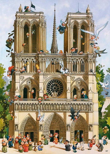 HEYE Puzzle Cartoon Classics: long live Notre Dame 1000 pieces - Jigsaw Puzzle - Main image