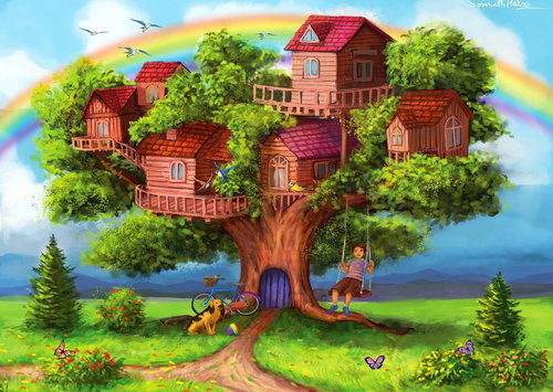 ENJOY Puzzle Tree Houses 1000 pieces - Jigsaw Puzzle - Main image