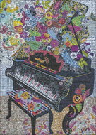 HEYE Puzzle Quilt Art: piano 1000 pieces - Jigsaw Puzzle