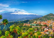 ENJOY Puzzle Etna a Taormina, Sicílie 1000 dílků - Puzzle