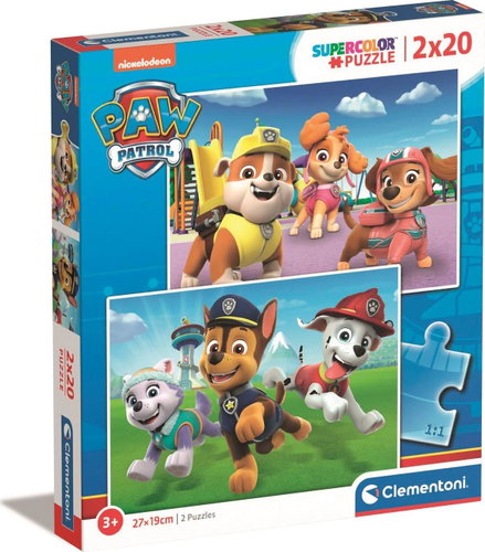 CLEMENTONI Paw Patrol 2 × 20 pieces - Jigsaw Puzzle - Main image
