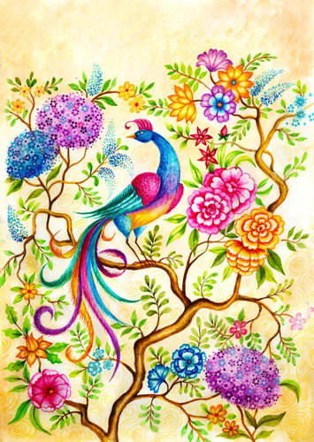 ENJOY Puzzle Fairy peacock 1000 pieces - Jigsaw Puzzle - Main image