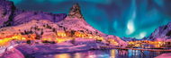 Clementoni Panoramatické puzzle Polární noc nad Lofoty 1000 dílků - Puzzle