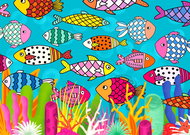 ENJOY Puzzle Fish with pattern 1000 pieces - Jigsaw Puzzle
