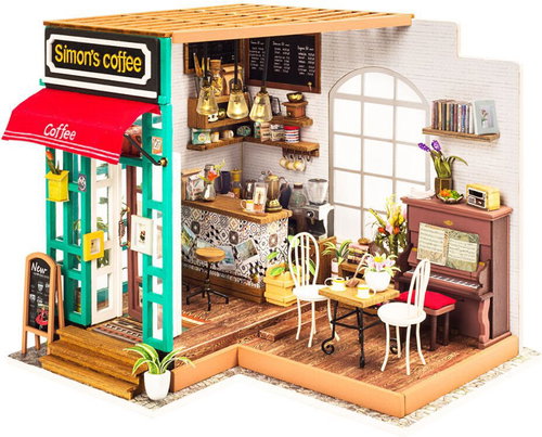 ROBOTIME Rolife DIY 3D wooden puzzle Cafe 203 pieces - 3D Puzzle - Main image