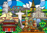ENJOY Puzzle World Monuments 1000 pieces - Jigsaw Puzzle