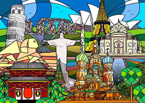 ENJOY Puzzle World Monuments 1000 pieces - Jigsaw Puzzle - Main image