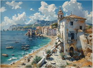 ANATOLIAN Puzzle Village by the sea 1000 pieces - Jigsaw Puzzle