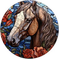 Coolkousky Puzzle 27 cm, in box, 15 × 15 × 4,6 cm, Horse - Wooden Puzzle