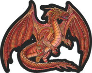 Coolkousky Wooden solo-track puzzle in box, 104 pieces, 26 × 24 cm, Dragon - Wooden Puzzle