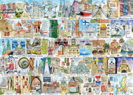 GIBSONS Puzzle European monuments 1000 pieces - Jigsaw Puzzle
