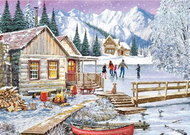 GIBSONS Puzzle Winter in the cottage 1000 pieces - Jigsaw Puzzle