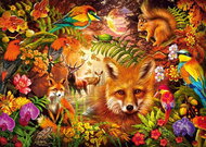 Schmidt Flowers, fur and feathers 1000 pieces - Jigsaw Puzzle