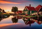 Clementoni Historická vesnice Zaanse Schans 1500 dílků - Puzzle