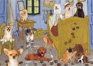 TREFL Puzzle Dog Revolution in van Gogh's Room 500 pieces - Jigsaw Puzzle