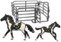 Rappa sada 2 ks černobílých koní s ohradou - Figurky