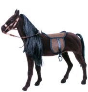 Rappa kôň flísový tmavohnedý veľký s príslušenstvom - Figúrky