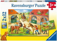 Ravensburger Puzzle 051786 Happy Day on the Farm 2x12 pieces - Jigsaw