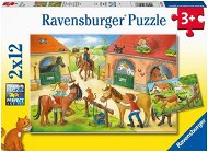 Ravensburger Puzzle 051786 Boldog nap a farmon 2x12 db - Puzzle