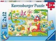 Ravensburger puzzle 052462 Moji dinosaurí priatelia 2× 12 dielikov - Puzzle