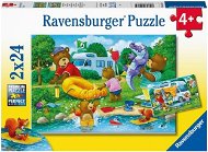 Ravensburger Puzzle 052479 Bärenfamilie beim Camping 2x24 Teile - Puzzle