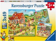 Ravensburger puzzle 052493 Prázdniny na vidieku 3× 49 dielikov - Puzzle