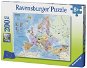 Puzzle Ravensburger puzzle 128419 Mapa Evropy 200 dílků  - Puzzle