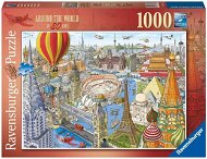 Puzzle Ravensburger puzzle 169610 Cesta okolo sveta za 80 dní 1000 dielikov - Puzzle