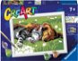 Ravensburger Creative and Art Toys 201891 CreArt Sleeping Dog and Cat - Painting by Numbers