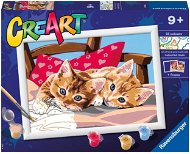 Ravensburger Kreativní a výtvarné hračky 201945 CreArt Dvě mazlivá koťata - Malování podle čísel