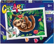 Ravensburger Kreatívne a výtvarné hračky 201952 CreArt Roztomilé leňochody - Maľovanie podľa čísel