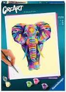 Maľovanie podľa čísel Ravensburger Kreatívne a výtvarné hračky 202034 CreArt Vtipný slon - Malování podle čísel