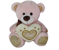 Medvedík srdiečko ružový – 17 cm - Plyšová hračka