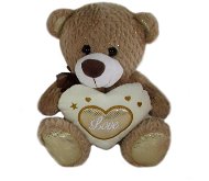 Medvedík srdiečko hnedý – 17 cm - Plyšová hračka