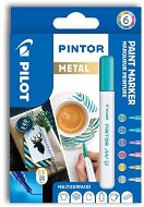 Akrylový popisovač Pilot Pintor, Extra Fine, sada 6 ks, Metal - Popisovače